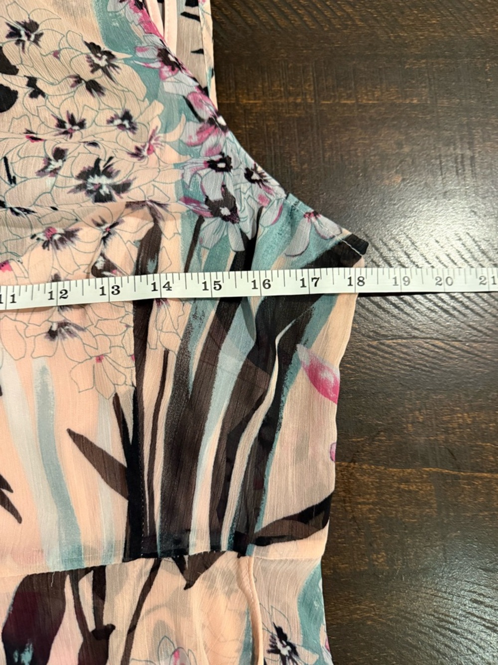 Tommy Hilfiger Pink Floral High Low Chiffon Midi Dress Size 12 - Picture 5 of 14